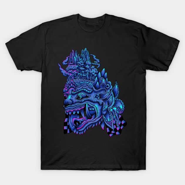 Balinese Barong neon color T-Shirt by Marciano Graphic